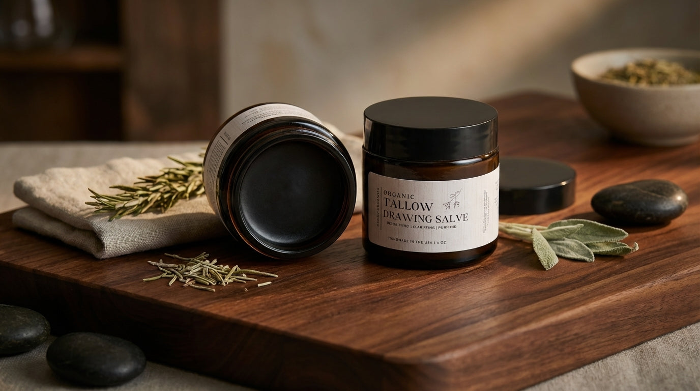 black drawing salve