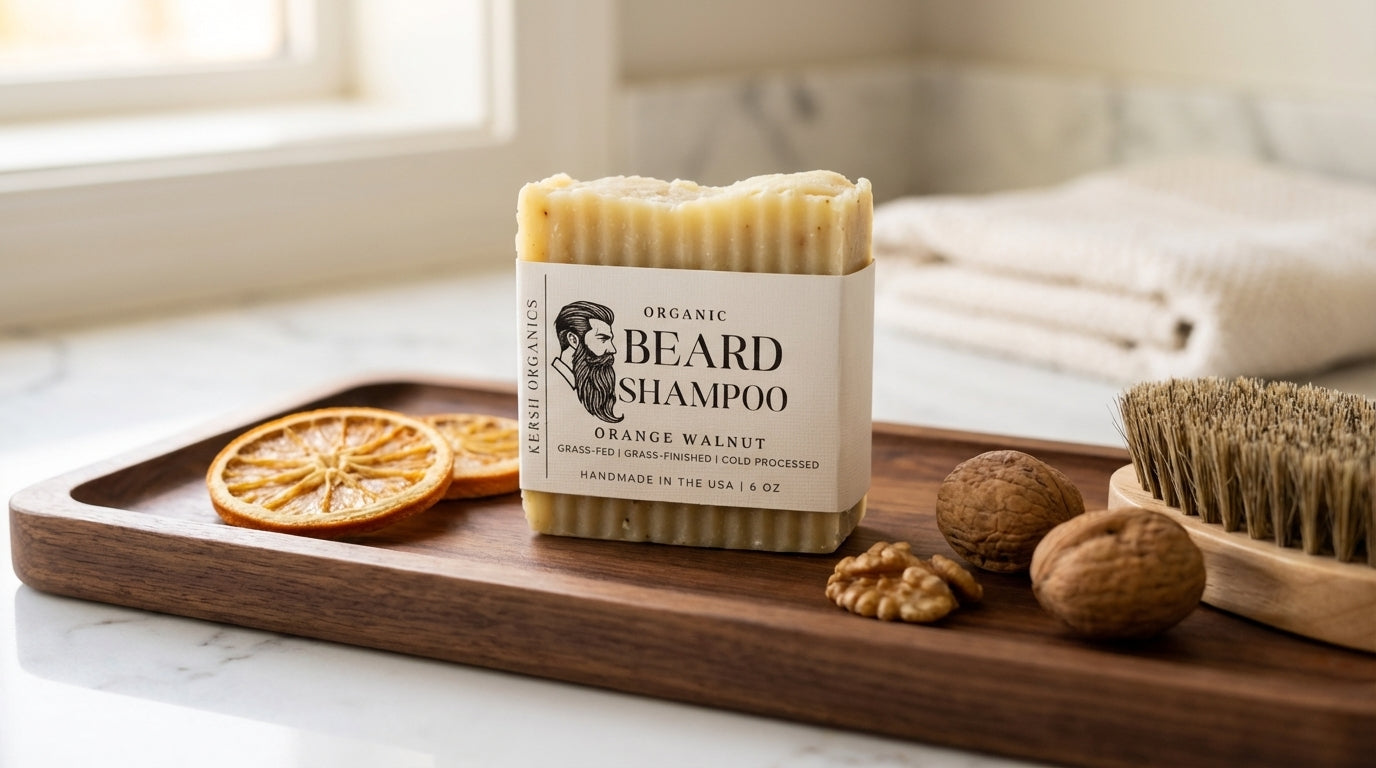 Organic Orange Walnut Beard Shampoo