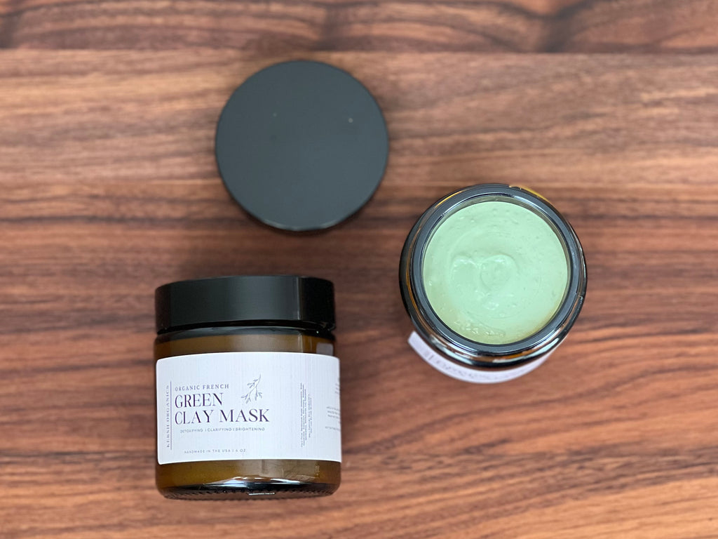 green clay face mask