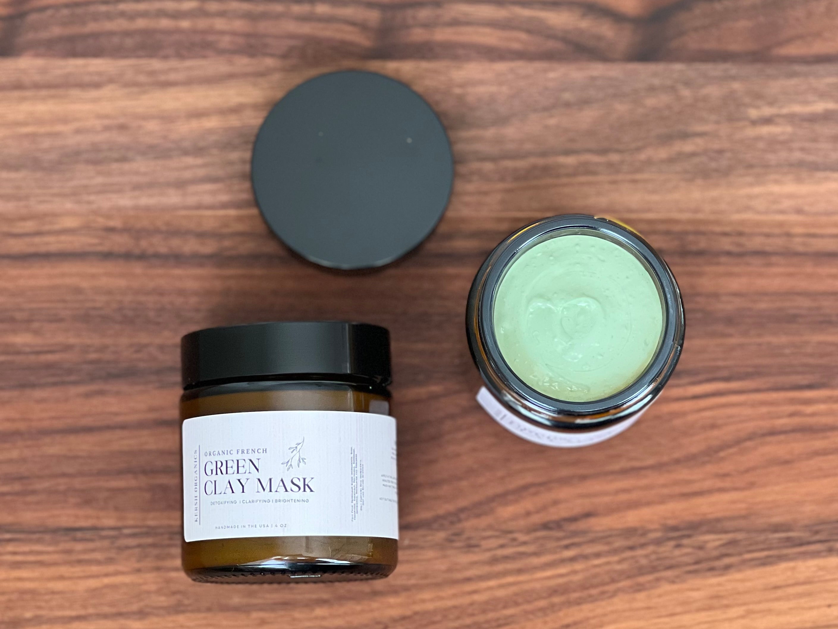 green clay face mask