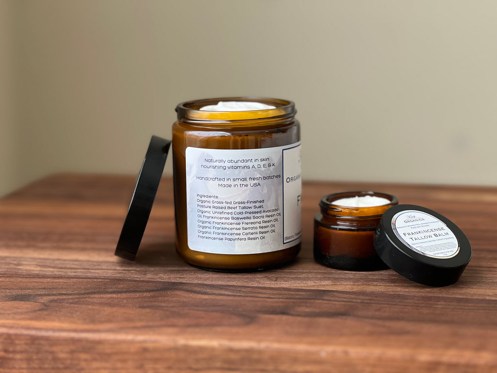 Organic 5 Frankincense Suet Tallow Balm (Sacra, Frereana, Serrata, Carterii, Papyrifera)