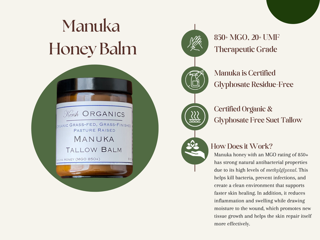 Manuka Honey + Tallow Balm: 850+ MGO