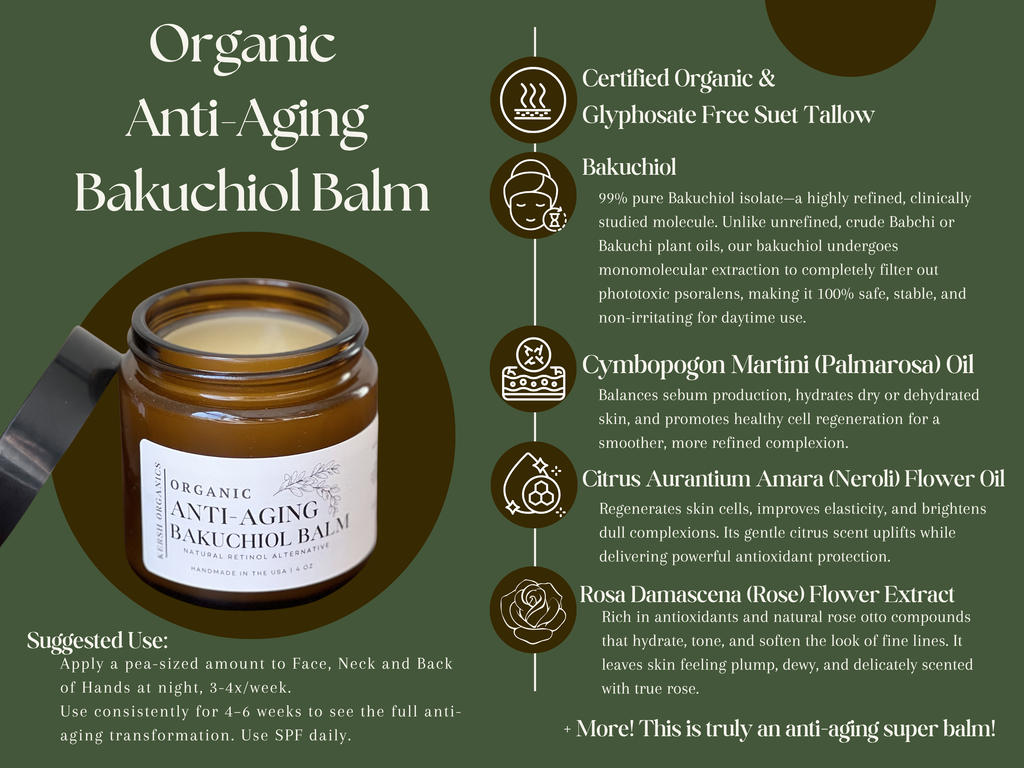 Organic Anti-Aging Bakuchiol Balm - Natural Retinol Alternative