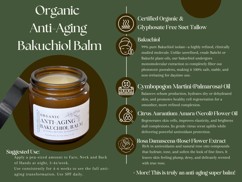 Organic Anti-Aging Bakuchiol Balm - Natural Retinol Alternative