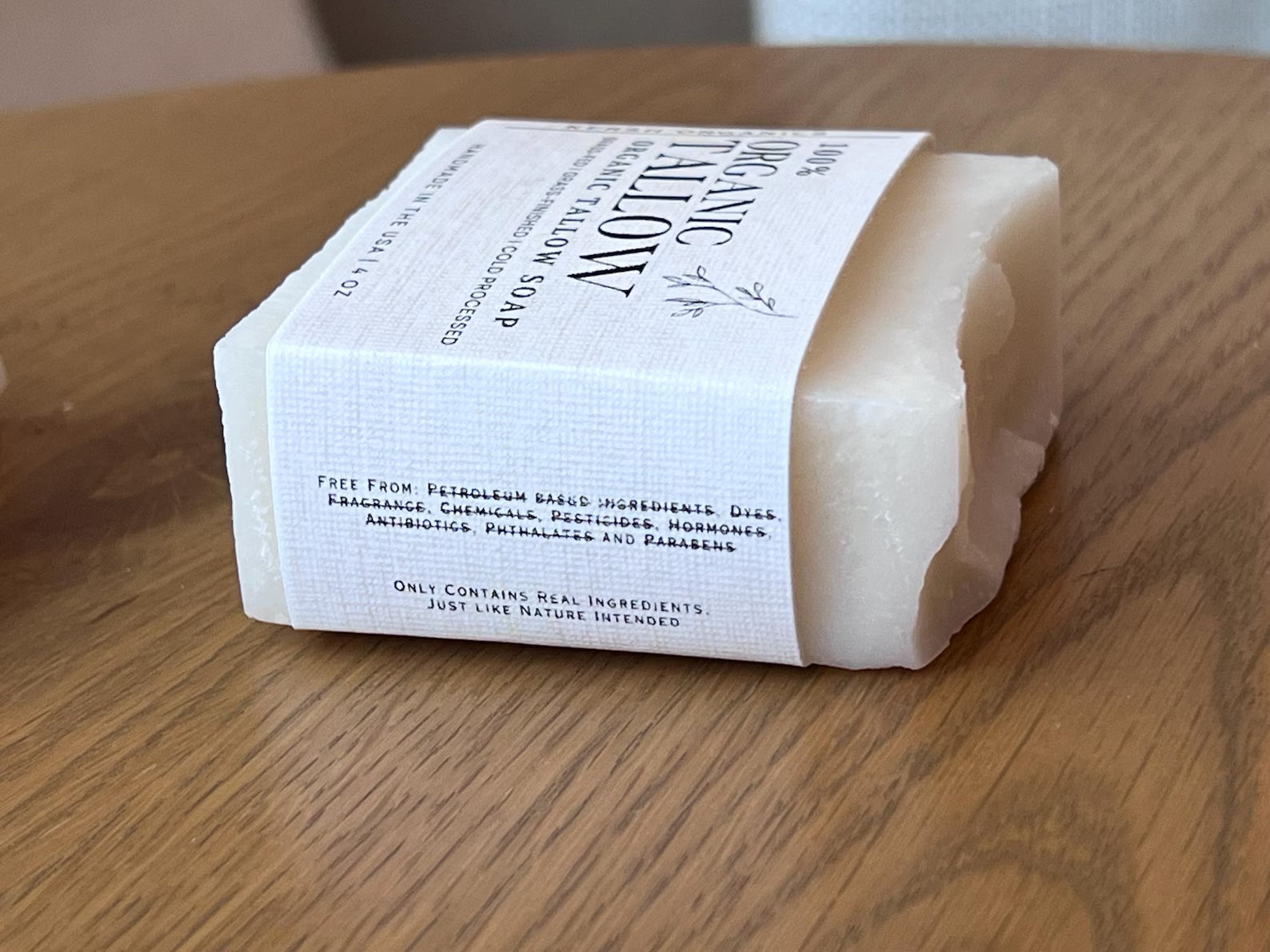 Organic 100% Tallow Soap Bar