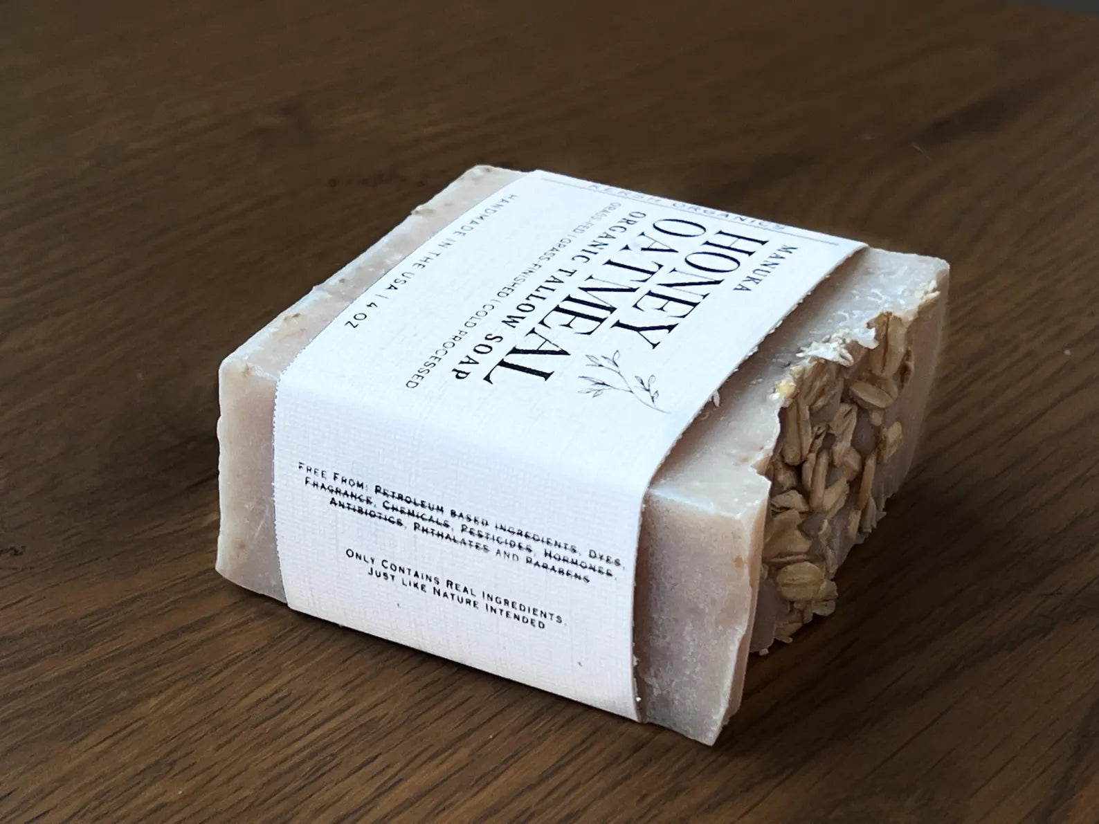 Organic Manuka Honey Oatmeal Tallow Soap