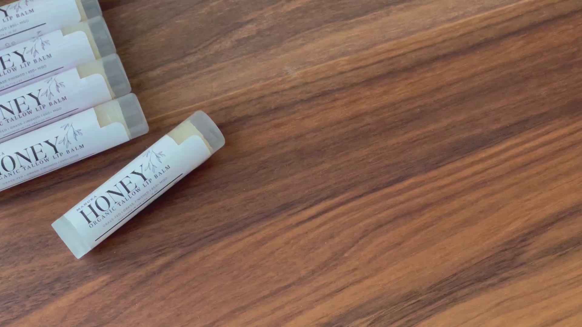 Organic Manuka Honey Tallow Lip Balm- 5 Pack